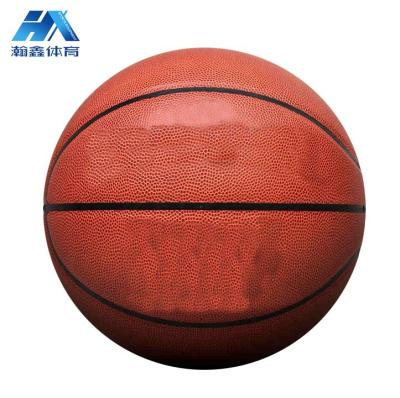 China Outdoor Match Kids Training Accessories Custom Logo Template Basketball Ball Brown for sale