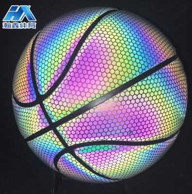 China Customized Match Novelty Size 7 Logo Glow In The Dark Basketball Luminous Basketball for sale