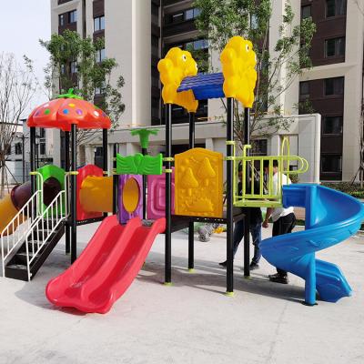 China New Arrival Eco-friendly Material China Outdoor Playground Commercial Plastic Children Safety Swing Slide Set Outdoor for sale