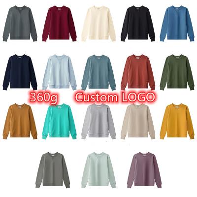 China PDEP S-3XL 360g Heavy Round Neck QUICK DRY Cotton Casual Solid Color Unisex Casual Unisex Retro Sweatshirt 100% for sale