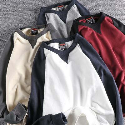 China Anti-Wrinkle PDEP M-3XL 340g 95% Heavyweight Men's Round Neck Loose High Quality Sweatshirts Cotton Sweatshirts for sale