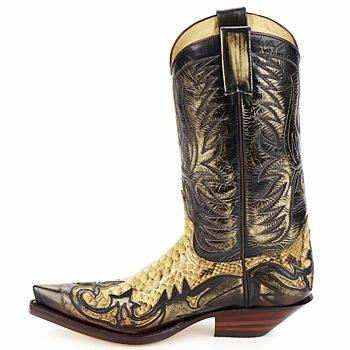 China PDEP 2021 Genuine Leather Men's Cowboy Boots High Quality Embroidery Western Cowboy Boots For Men for sale