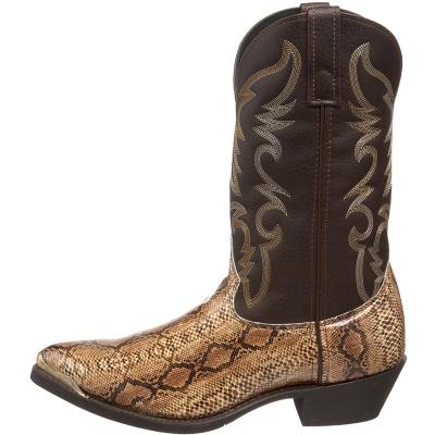 China Other PDEP Western Cowboy Boots For Men Snake Pattern Non Slip Shoes Men Long Boots for sale