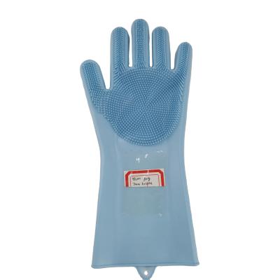 China Comfortable Silicone Dish Washing Cleaning Glove For Kitchen for sale