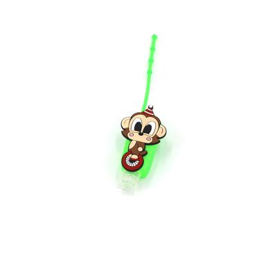 China China Monkey Design Silicone Hand Sanitizer Holder Silicone Holder For 30ml Sanitizer Bottle for sale