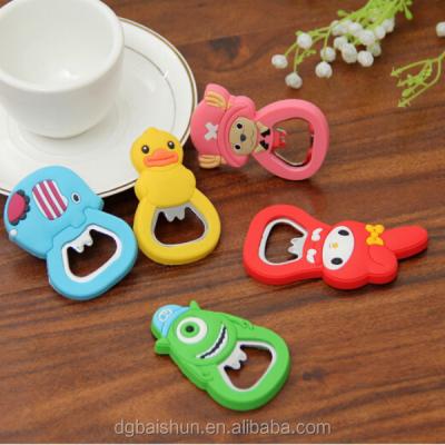 China Promotional Activities Factory Customized Promotional Gift Cartoon Character Silicone Wine Bottle Opener for sale