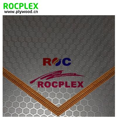 China Exterior Bus Flooring Anti - Slip Gray Film Coated Plywood 12mm Thickness for sale