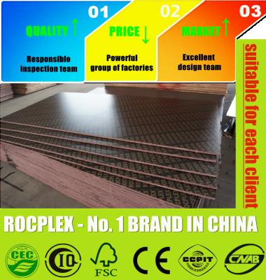 China 18mm Waterproof Exterior Building Materials Plywood Phenolic Film Faced Brown Plywood OEM Service for sale