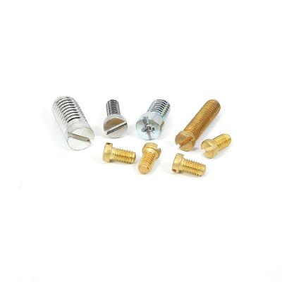 China Non-Standard Copper Pan Screw Fasteners Customized Slotted Screws for sale