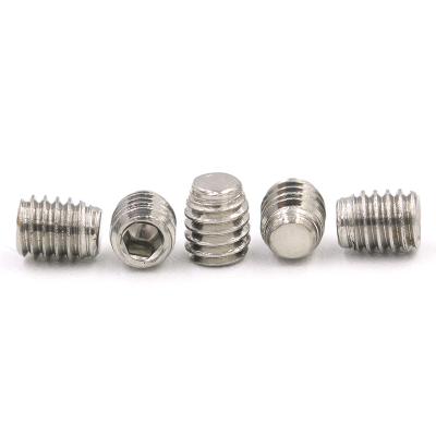 China Pan Stainless Steel And Carbon Steel Worm Hex Socket Set Screws With Cup Point for sale