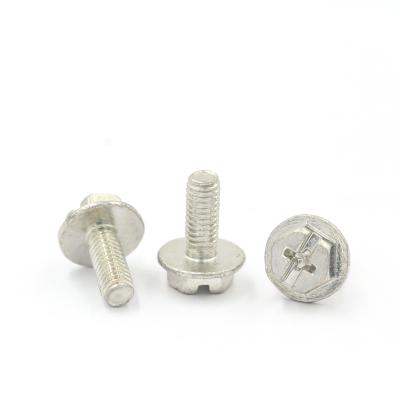 China Pan China Hot Sales Zinc Plated Hex Phillips Head With Washer Flang Tapping Screws for sale