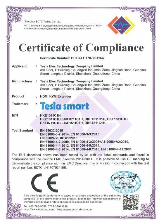 CE - Shenzhen Tesla Elec Technology Co., Ltd