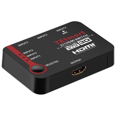 China Plastics Factory Price 3x1 HDMI Switch With IR Switch 4k Port Remote 3 Video HDMI Switcher for sale