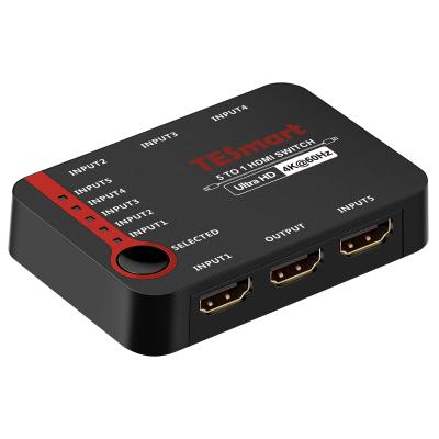 China Plastics Hdmi Switcher Support Resolution Up To 4K@60HZ 4:4:4 5x1 Hdmi Switch for sale