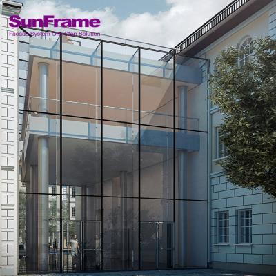 China Modern Steel Structure Support Point Curtain Wall Cladding Windows Accessories for sale