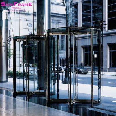 China Three Wings Modern Revolving Door Outdoor Doors Automatic Commercial Hotel Entrance for sale