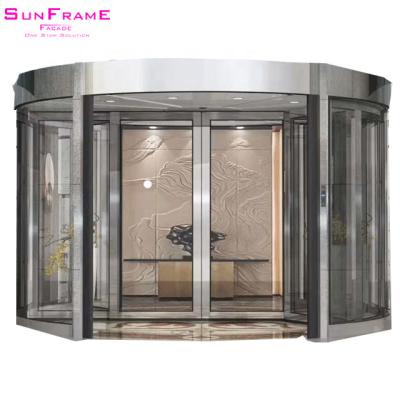 China High quality revolving door of commercial glass automatic revolving door windproof for sale