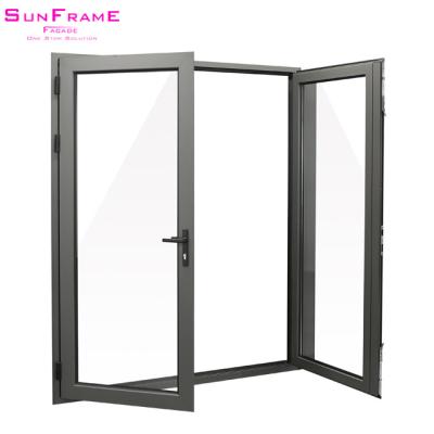 China Modern Used Commercial Aluminum Frame Casement Entry Swing Door Glass Price Philippines for sale