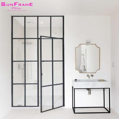 China Modern Ultra Slim Narrow Aluminum Frame Glazed Casement Windows And Doors for sale