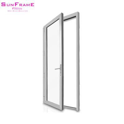 China Modern Front Entry Glass Around Triple Glazed Doors Best Single Open Casement Door Manufacturer for sale