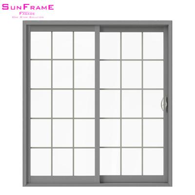 China Modern Double Triple Glazed Glass Design Soundproof Interior Aluminum Sliding Barn Glass Doors And Windows for sale