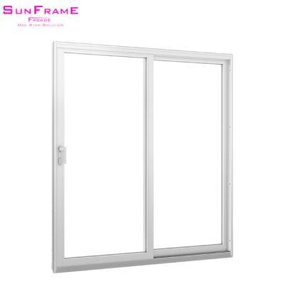 China Modern Double Triple Tempered Aluminum Frameless Glass Aluminum Patio Window Sliding Doors Price for sale