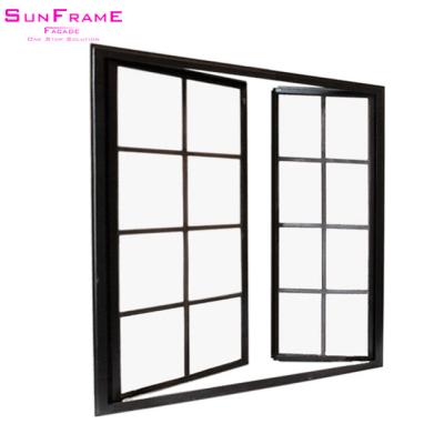 China Hot Modern Aluminum Window Patio Sales Casement Window/Simple Design PVC French Windows Casement Slip Curtains for sale