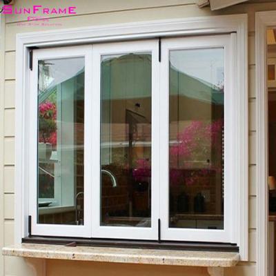 China Screen Direct Selling Moldular Magnetic Hurricane Proof Protect Aluminum Alloy Long Time Top Use Interior Bi-Fold Window Folding Door for sale