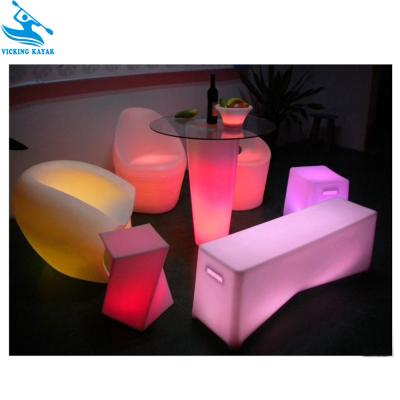 China Zero Hot Sale Outdoor Color Changing LLDPE Material Led Chair for sale