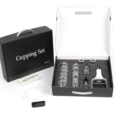 China New Chinese Medical Free Shipping Portable Hotel Vacuum Body Set Massage Therapy Cupping Kit for sale