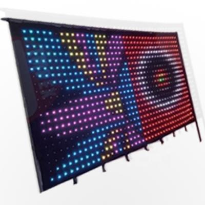 China P5 rgb video stage cloth stage backdrop party dj party wedding dmx led new rgb flexible video curtain for sale