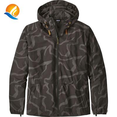 China 2020 Autumn Stretch Camouflage Print Hooded QUICK DRY Planing Jacket Men's Water Resistant Car Jacks Custom Logo Pocket Windproof Coat for sale