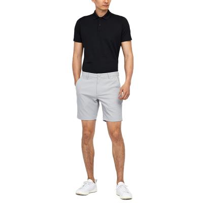 China High Quality Custom Casual Slim Fit Polyester Lightweight Classic Anti-Wrinkle Gray Men's Golf Shorts for sale