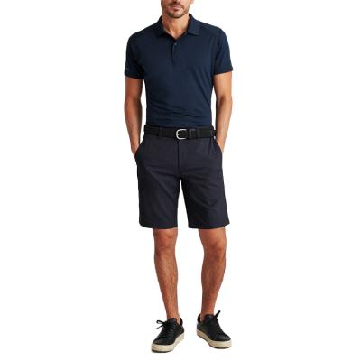 China Nile Stripe Men's Casual Slim Fit Anti-Wrinkle High Quality Custom Classic Polyester Golf Shorts Navy for sale