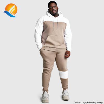 China 2020 Breathable Wholesale Custom Made Measurements Quick Picking Big And Tall Oversized Color Block Fit Tracksuits For Men for sale