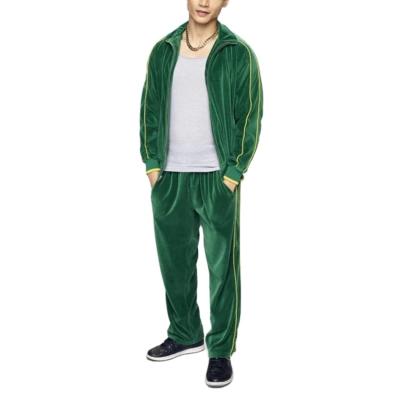 China QUICK DRY custom men's stretch jacket plain and pants smooth suede tracksuits set for sports equipment for sale