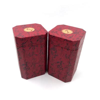 China Recyclable Customized Hexagon Shape Printed Paper Packaging Luxury Tea Shipping Boxes for sale