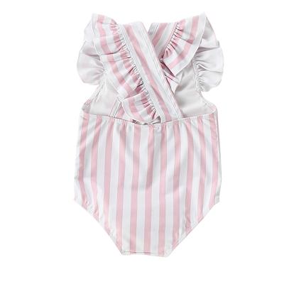 China Wholesale 2021 New Cute Kids Girls Swimsuit Breathable Tassel Ruffle One Piece Beach Swimwear for sale