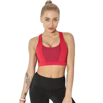 China Wholesale Breathable Quick Dry Gym Crop Tops Custom Compression Fitness Women Sports Yoga Bra With Logo for sale