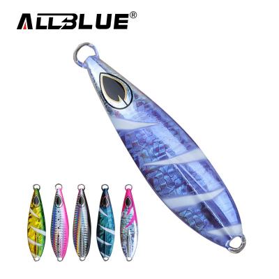 China ALLBLUE Flat Fall Bait Casting Lure Deep Sea Jig Artificial Peche Fishing Lure 11008 for sale