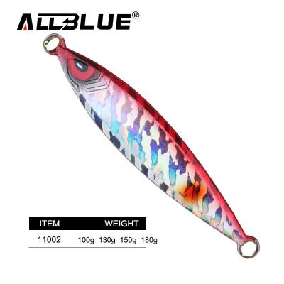 China ALLBLUE Lead High Quality Metal Baits 180g Flat Drop Baits Saltwater Fishing Lure for sale