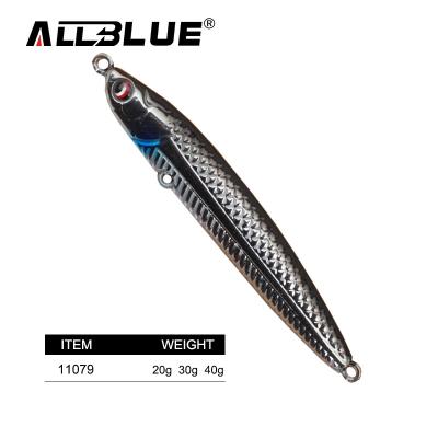 China Wholesale Weihai PESCA Lead Metal Jig Fishing Lure 20g 30g 40g Building Sinking Pencil Lure For Bait Boat for sale