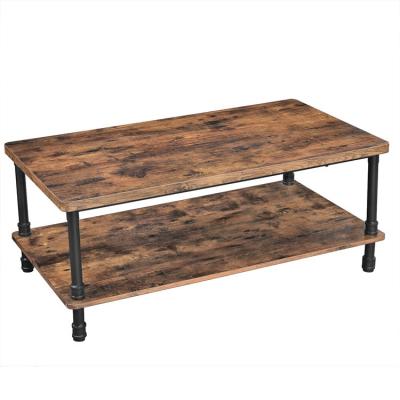 China VASAGLE (height) wooden tea table coffee table latest living room adjustable modern design with metal leg for sale