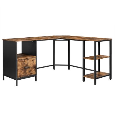 China Vasagle Adjustable Hot Sale High Quality Industrial Home Office Computer Working Cheap Stylish Table (Other) With Storage And Bookshelf for sale