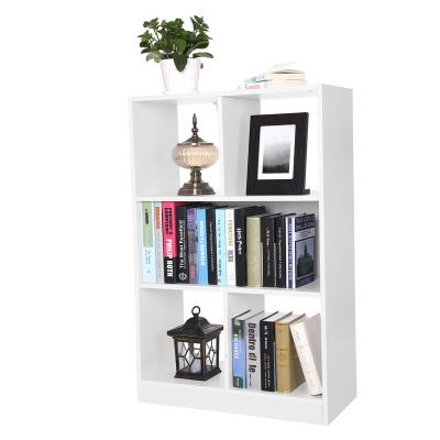 China Industrial Ivory White Wood Corner Bookcase Bookshelf Cabinet Book Vasagle LBC51WT Home Furniture Storage for sale