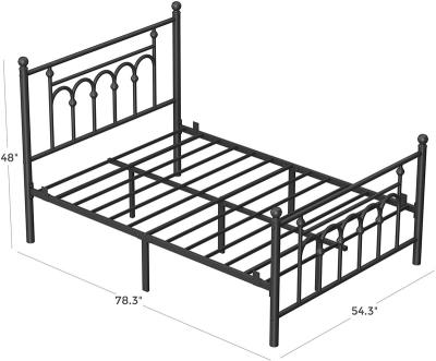 China Easy-assemble Cheap Modern Metal Bed Frame King Size Bed Base OEM KD Metal Bed Frame Queen Size Style Double Base From VASAGLE Factory Wholesale for sale