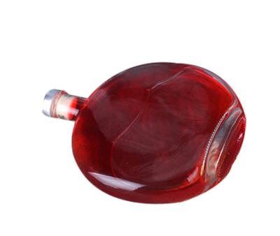 China Wholesale 250ml 500ml Clear Flat Beverage Bottle Maker Fruit Wine Ice Wine Whiskey Glass Sealed Bottle for sale