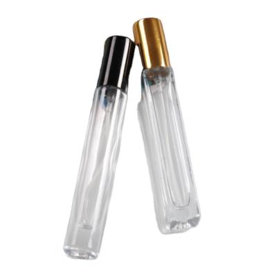 China 10ml Cosmetic Transparent Rectangular Round Crystal White Cosmetics Spray Perfume Bottle for sale