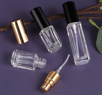 China 2021 2022 3ml 5ml 10ml Transparent Square Slot Cosmetic Spray Perfume Bottle for sale