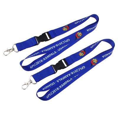 China Health Care Institution Safety Promotional Custom LOGO Printing Sublimation Polyester Lanyards With Lobster Hook Clip 2021 Distinct Buckle for sale